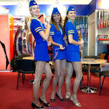 Hostesses in pantyhose