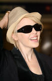 Kylie Minogue arrives at the Los Angeles International Airport