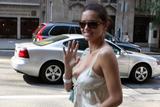 Adriana Lima shows cleavage and pokies in low-cut top walking out and about in Midtown Manhattan